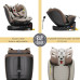 BUF BOOF® B-Joy DELUXE i-Size 40–150 cm Scaun Auto Copii, ISOFIX, Rotativ 360°, Reclinare 155°, Poziție Somn, BrownDOG
