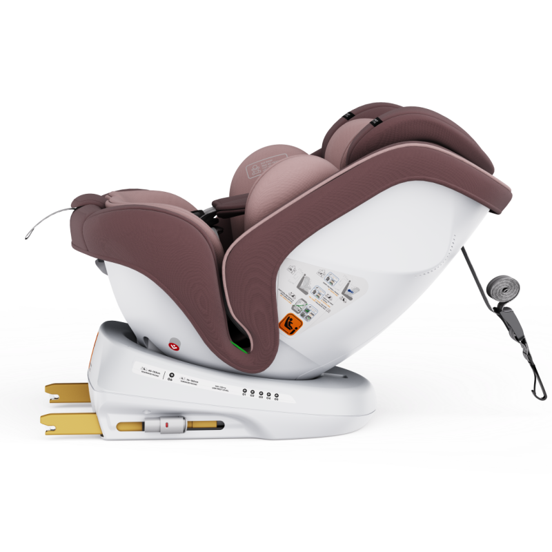 BUF BOOF® Scaun Auto P100 i-Size R129 Rotativ 360° ISOFIX 40–150 cm (0–36 kg) LightPurple