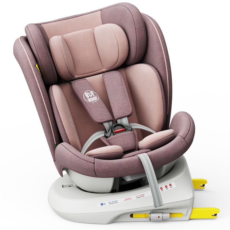 Scaun Auto TWT Plus DELUXE BUF BOOF iSIZE LightPurple cu Isofix rotativ 360 grade 40-150 cm