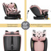 BUF BOOF® B-Joy DELUXE i-Size 40–150 cm Scaun Auto Copii, ISOFIX, Rotativ 360°, Reclinare 155°, Poziție Somn, PinkDOG