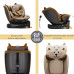 BUF BOOF® B-Joy DELUXE i-Size 40–150 cm Scaun Auto Copii, ISOFIX, Rotativ 360°, Reclinare 155°, Poziție Somn, OrangeCAT