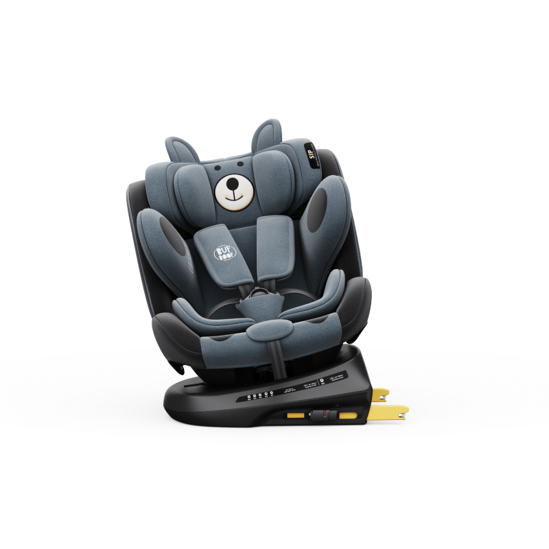 BUF BOOF® Scaun Auto P100 i-Size R129 Rotativ 360° ISOFIX 40–150 cm (0–36 kg) UrsBlack