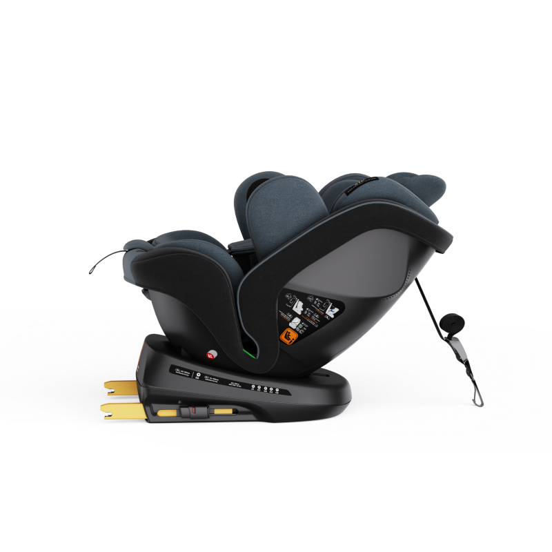 BUF BOOF® Scaun Auto P100 i-Size R129 Rotativ 360° ISOFIX 40–150 cm (0–36 kg) UrsBlack