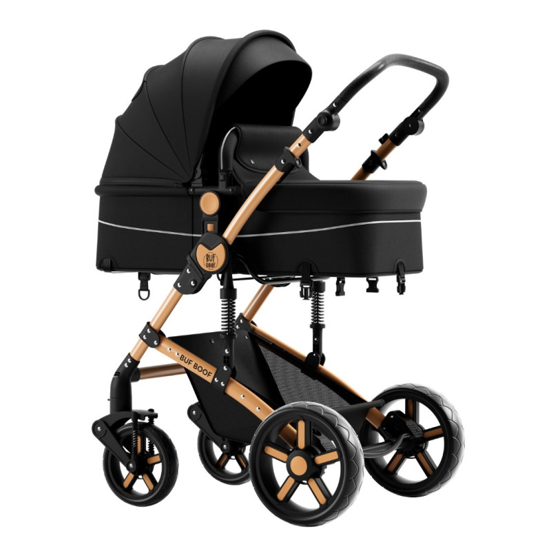 Carucior 2 in 1 reversibil A1 Deluxe BUF BOOF Grey 0 36 luni