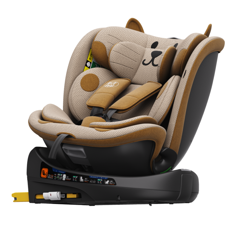 BUF BOOF® B-Joy DELUXE i-Size 40–150 cm Scaun Auto Copii, ISOFIX, Rotativ 360°, Reclinare 155°, Poziție Somn, OrangeCAT