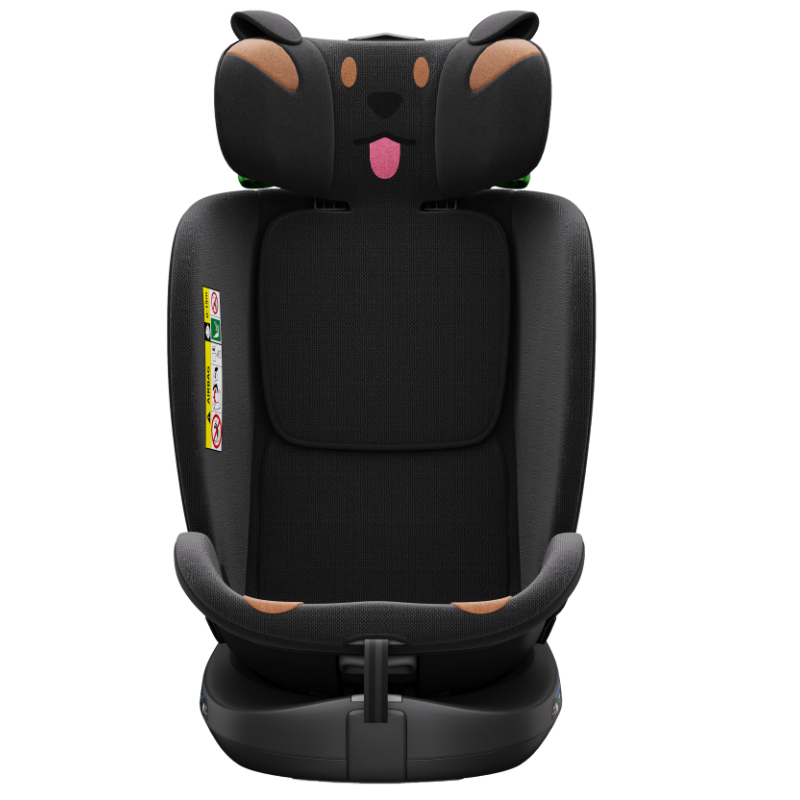 BUF BOOF® B-Joy DELUXE i-Size 40–150 cm Scaun Auto Copii, ISOFIX, Rotativ 360°, Reclinare 155°, Poziție Somn, BlackDOG
