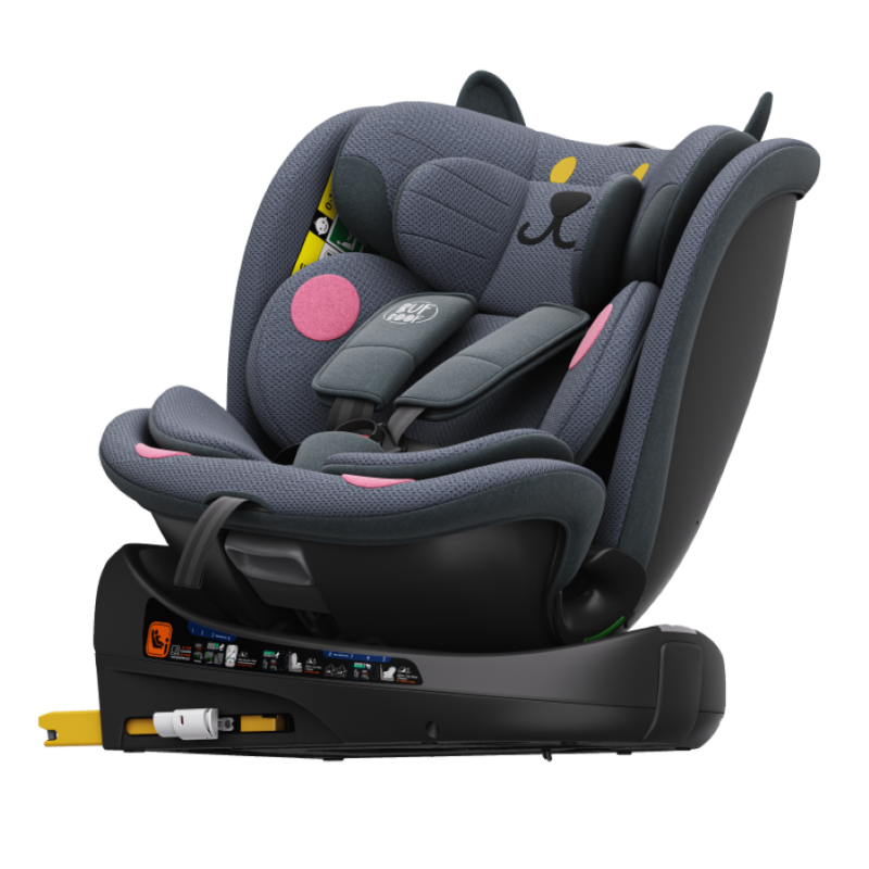 BUF BOOF® B-Joy DELUXE i-Size 40–150 cm Scaun Auto Copii, ISOFIX, Rotativ 360°, Reclinare 155°, Poziție Somn, DarkGreyCAT