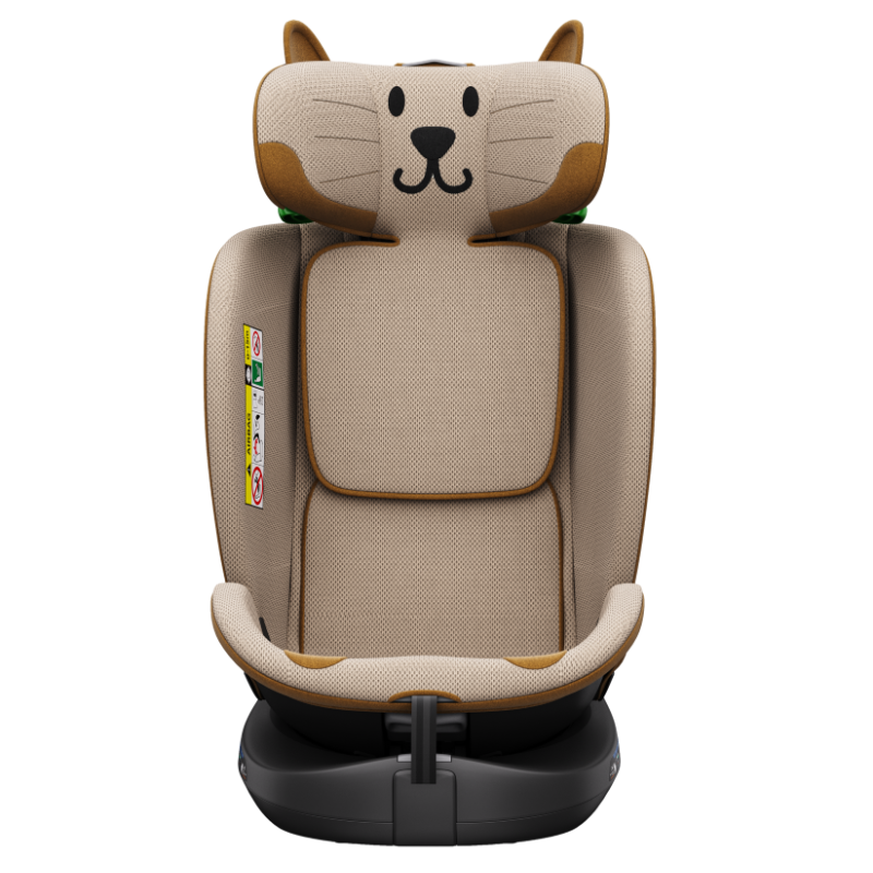 BUF BOOF® B-Joy DELUXE i-Size 40–150 cm Scaun Auto Copii, ISOFIX, Rotativ 360°, Reclinare 155°, Poziție Somn, OrangeCAT