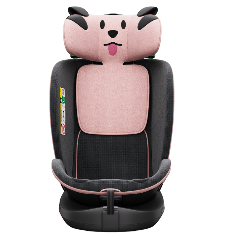 BUF BOOF® B-Joy DELUXE i-Size 40–150 cm Scaun Auto Copii, ISOFIX, Rotativ 360°, Reclinare 155°, Poziție Somn, PinkDOG