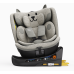 BUF BOOF® B-Joy DELUXE i-Size 40–150 cm Scaun Auto Copii, ISOFIX, Rotativ 360°, Reclinare 155°, Poziție Somn, LightGreyCAT