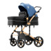 Carucior 2 in 1 reversibil A1 Deluxe BUF BOOF Blue 0 36 luni