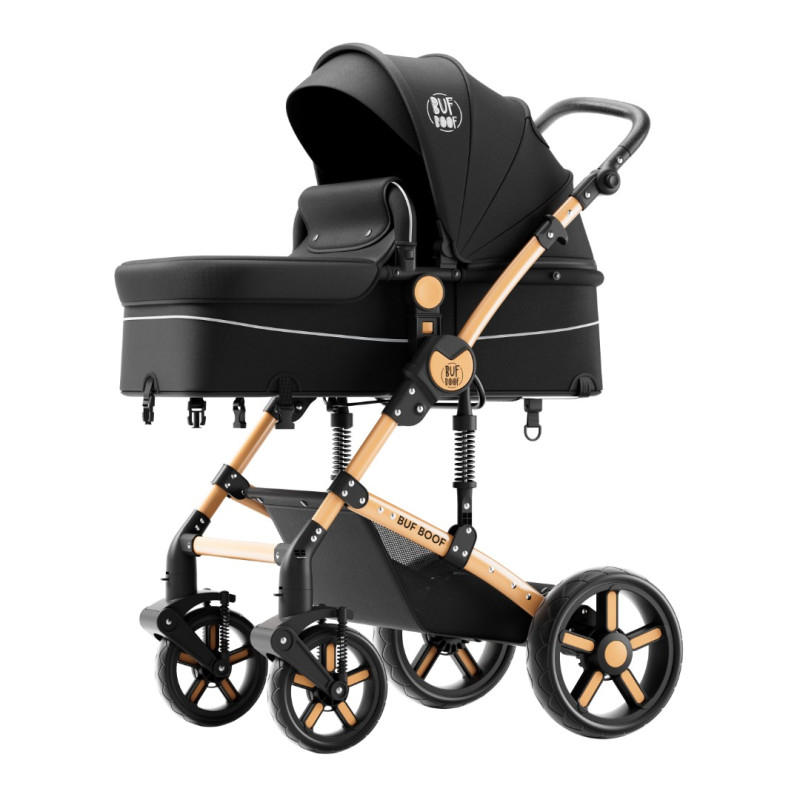 Carucior 2 in 1 reversibil A1 Deluxe BUF BOOF Grey 0 36 luni