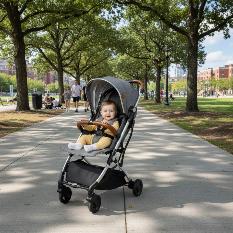 BUF BOOF® S-16 Cărucior sport ușor, 0–36 luni, poziție complet orizontală 180°, sistem pliabil cu funcție troller, gri