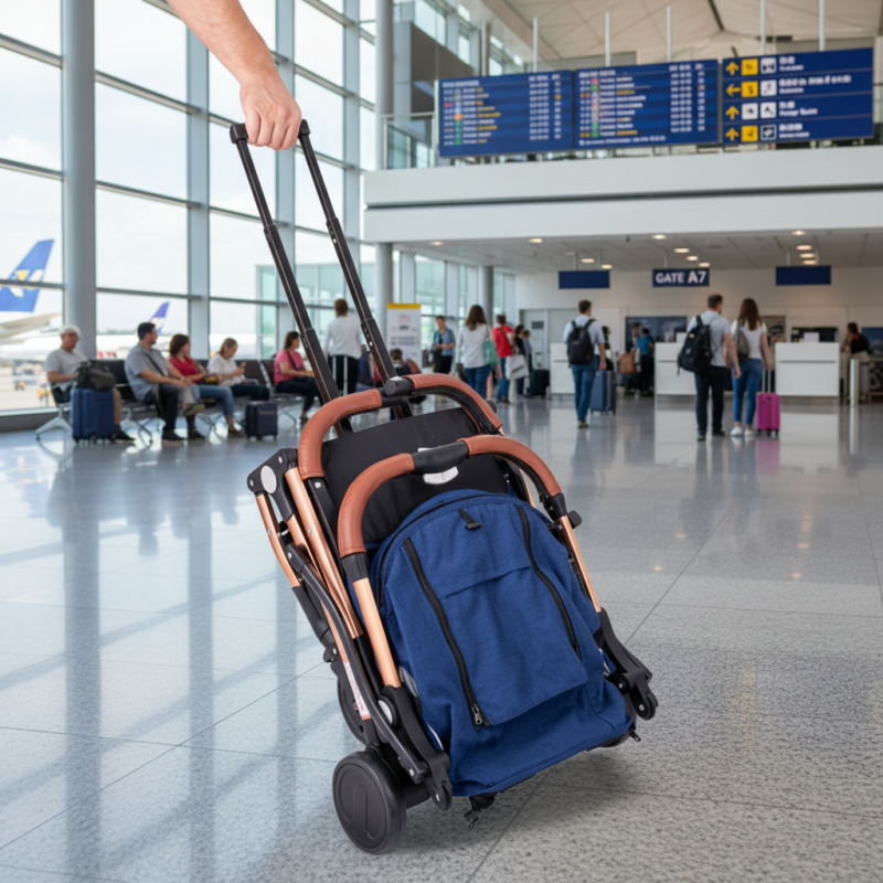 BUF BOOF® S-16 Carucior sport ușor, 0–36 luni, poziție complet orizontala 180°, sistem pliabil cu functie troller, darkblue