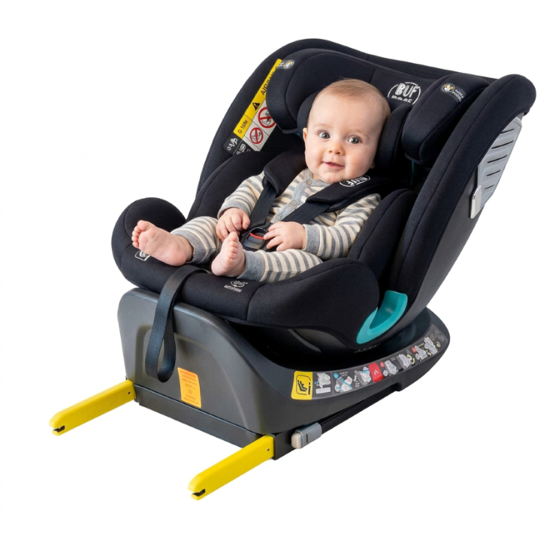 Scaun auto rotativ 360° BUF BOOF® Saphir DELUXE i-Size ISOFIX, poziție somn 165°, R129, 40–150 cm (0–36 kg)