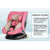 Scaun Auto Saphir DELUXE BUF BOOF iSIZE UnicornPink cu Isofix pozitie somn 165 grade rotativ 360 grade 40-150 cm