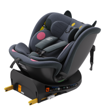 Scaun Auto B-Joy DELUXE BUF BOOF iSIZE DarkGreyCAT cu Isofix pozitie somn 155 grade rotativ 360 grade 40-150 cm