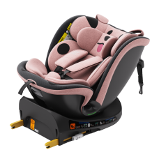 Scaun Auto B-Joy DELUXE BUF BOOF iSIZE PinkDOG cu Isofix pozitie somn 155 grade rotativ 360 grade 40-150 cm