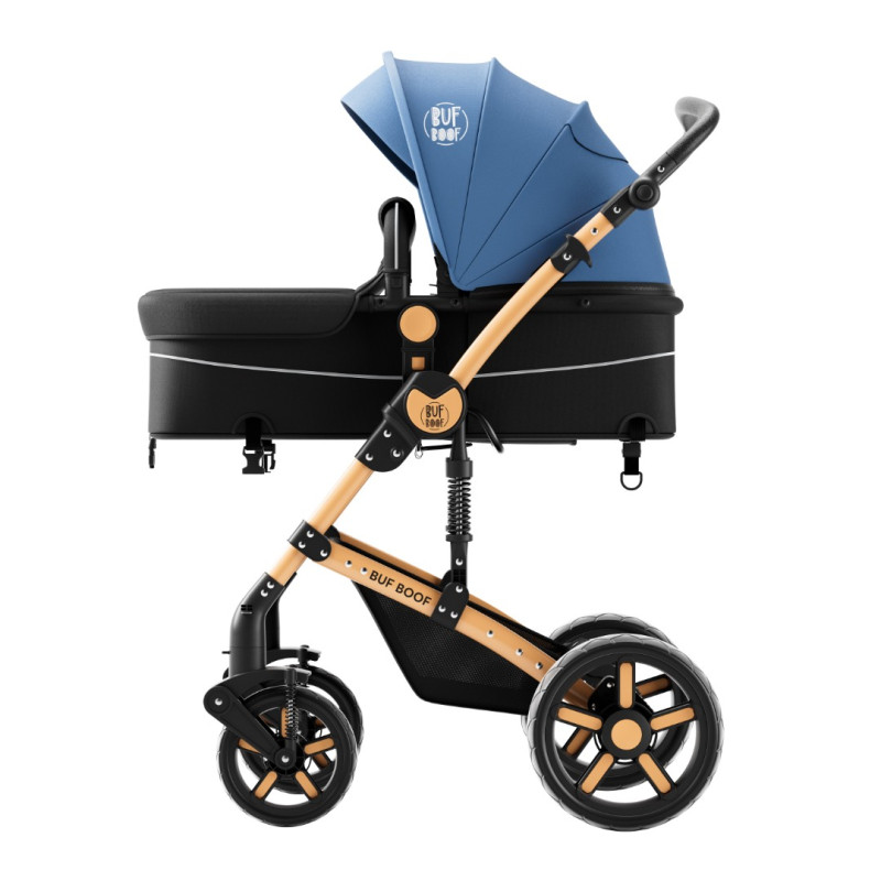 Carucior 2 in 1 reversibil A1 Deluxe BUF BOOF Blue 0 36 luni