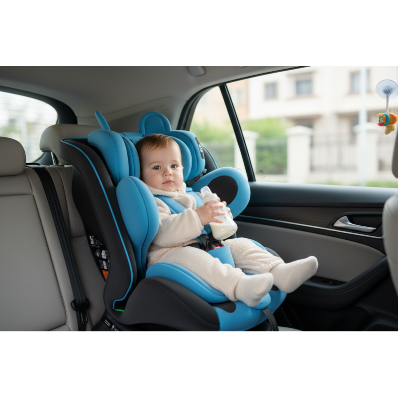 BUF BOOF® Scaun Auto P100 i-Size R129 Rotativ 360° ISOFIX 40–150 cm (0–36 kg) UrsBlue
