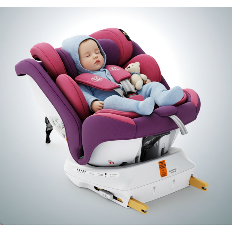 BUF BOOF® Scaun Auto P100 i-Size R129 Rotativ 360° ISOFIX 40–150 cm (0–36 kg) UnicornPink