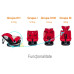 Scaun Auto Saphir DELUXE BUF BOOF iSIZE Red cu Isofix pozitie somn 165 grade rotativ 360 grade 40-150 cm