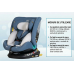 Scaun Auto Saphir DELUXE BUF BOOF iSIZE Blue cu Isofix pozitie somn 165 grade rotativ 360 grade 40-150 cm