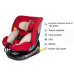 Scaun Auto Saphir DELUXE BUF BOOF iSIZE Red cu Isofix pozitie somn 165 grade rotativ 360 grade 40-150 cm