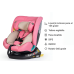 Scaun Auto Saphir DELUXE BUF BOOF iSIZE UnicornPink cu Isofix pozitie somn 165 grade rotativ 360 grade 40-150 cm