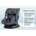 Scaun Auto Saphir DELUXE BUF BOOF iSIZE Grey cu Isofix pozitie somn 165 grade rotativ 360 grade 40-150 cm