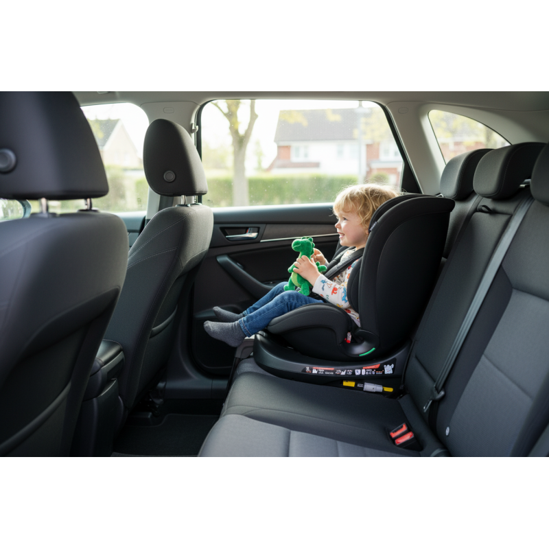 Scaun auto N17 Fix iSize BUF BOOF® ISOFIX Rotativ 360 Picior Fixare Pozitie Somn 165 grade 40-150 cm