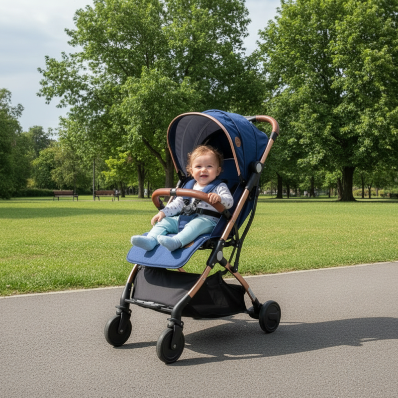 BUF BOOF® S-16 Carucior sport ușor, 0–36 luni, poziție complet orizontala 180°, sistem pliabil cu functie troller, darkblue