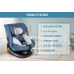 Scaun Auto Saphir DELUXE BUF BOOF iSIZE Blue cu Isofix pozitie somn 165 grade rotativ 360 grade 40-150 cm