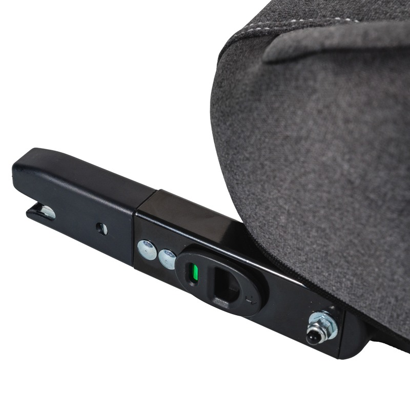Inaltator auto cu Isofix BUF BOOF iSize Hero, omologat R129, 125-150 cm sau 22-36 kg, Gri Inchis