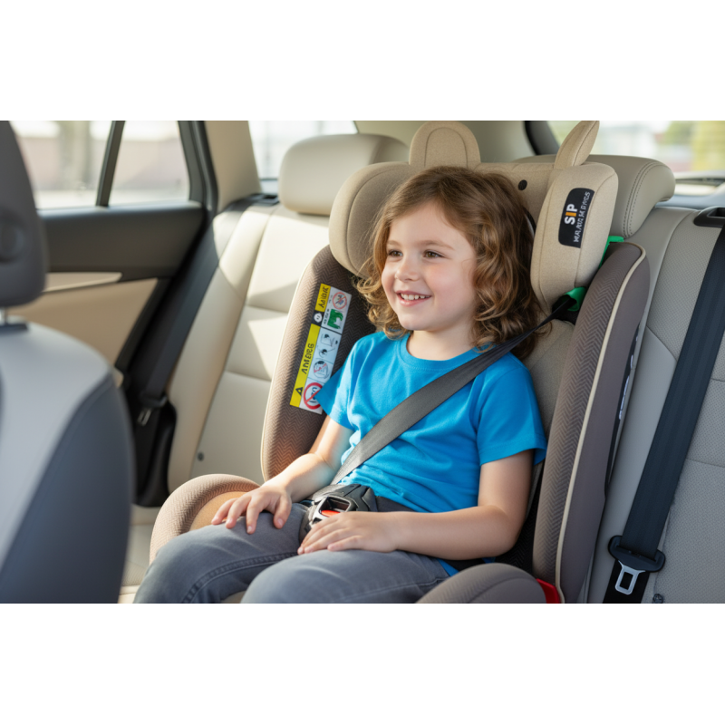 BUF BOOF® Scaun Auto P100 i-Size R129 Rotativ 360° ISOFIX 40–150 cm (0–36 kg) UrsCoffee