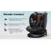 BUF BOOF® B-Joy DELUXE i-Size 40–150 cm Scaun Auto Copii, ISOFIX, Rotativ 360°, Reclinare 155°, Poziție Somn, BlackDOG