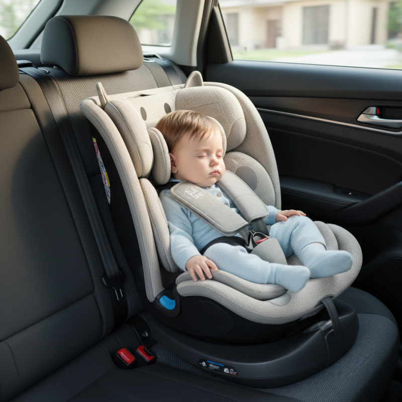 BUF BOOF® B-Joy DELUXE i-Size 40–150 cm Scaun Auto Copii, ISOFIX, Rotativ 360°, Reclinare 155°, Poziție Somn, LightGreyCAT