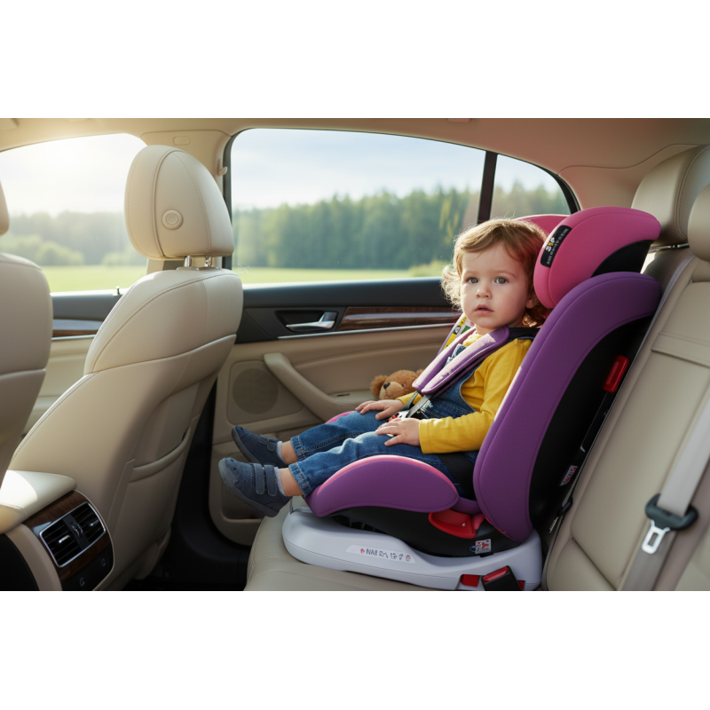 BUF BOOF® Scaun Auto P100 i-Size R129 Rotativ 360° ISOFIX 40–150 cm (0–36 kg) UnicornPink