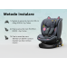 BUF BOOF® B-Joy DELUXE i-Size 40–150 cm Scaun Auto Copii, ISOFIX, Rotativ 360°, Reclinare 155°, Poziție Somn, DarkGreyCAT