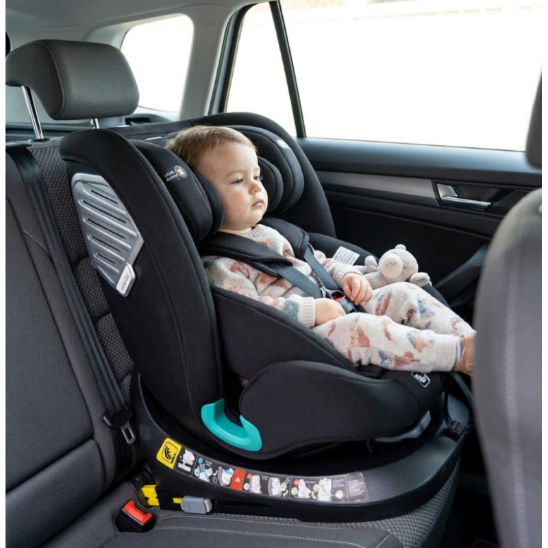 Scaun auto rotativ 360° BUF BOOF® Saphir DELUXE i-Size ISOFIX, poziție somn 165°, R129, 40–150 cm (0–36 kg)