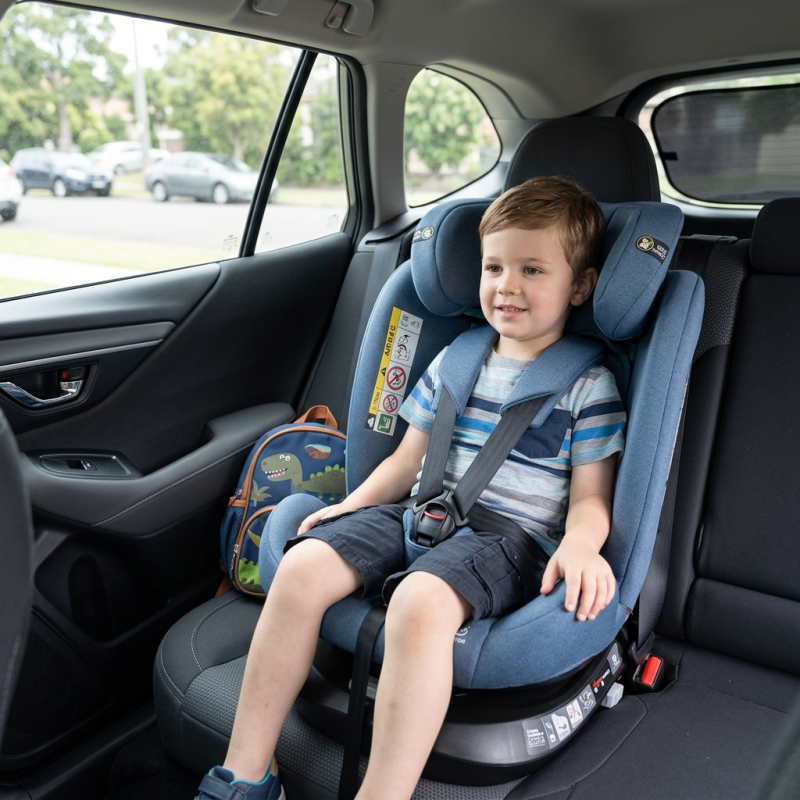 Scaun Auto Saphir DELUXE BUF BOOF iSIZE Blue cu Isofix pozitie somn 165 grade rotativ 360 grade 40-150 cm