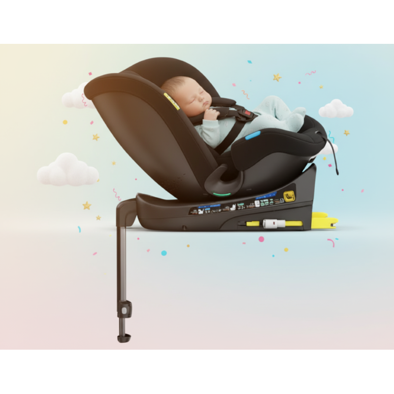 Scaun auto N17 Fix iSize BUF BOOF® ISOFIX Rotativ 360 Picior Fixare Pozitie Somn 165 grade 40-150 cm