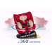 Scaun Auto Saphir DELUXE BUF BOOF iSIZE Red cu Isofix pozitie somn 165 grade rotativ 360 grade 40-150 cm