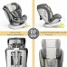 Scaun Auto TWT Plus DELUXE BUF BOOF iSIZE CreamGrey cu Isofix rotativ 360 grade 40-150 cm