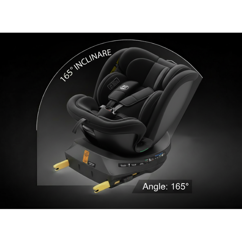 Scaun auto N17 Fix iSize BUF BOOF® ISOFIX Rotativ 360 Picior Fixare Pozitie Somn 165 grade 40-150 cm