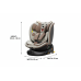 BUF BOOF® B-Joy DELUXE i-Size 40–150 cm Scaun Auto Copii, ISOFIX, Rotativ 360°, Reclinare 155°, Poziție Somn, BrownDOG