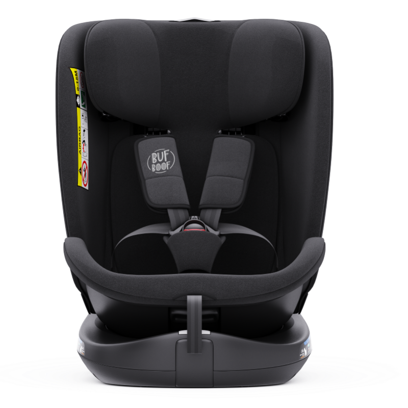 Scaun Auto B-Joy DELUXE BUF BOOF iSIZE Black cu Isofix pozitie somn 155 grade rotativ 360 grade 40-150 cm