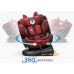 BUF BOOF® Scaun Auto P100 i-Size R129 Rotativ 360° ISOFIX 40–150 cm (0–36 kg) UrsRed