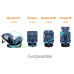 Scaun Auto Saphir DELUXE BUF BOOF iSIZE Blue cu Isofix pozitie somn 165 grade rotativ 360 grade 40-150 cm