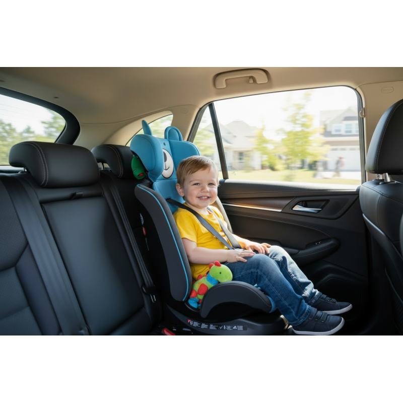 BUF BOOF® Scaun Auto P100 i-Size R129 Rotativ 360° ISOFIX 40–150 cm (0–36 kg) UrsBlue